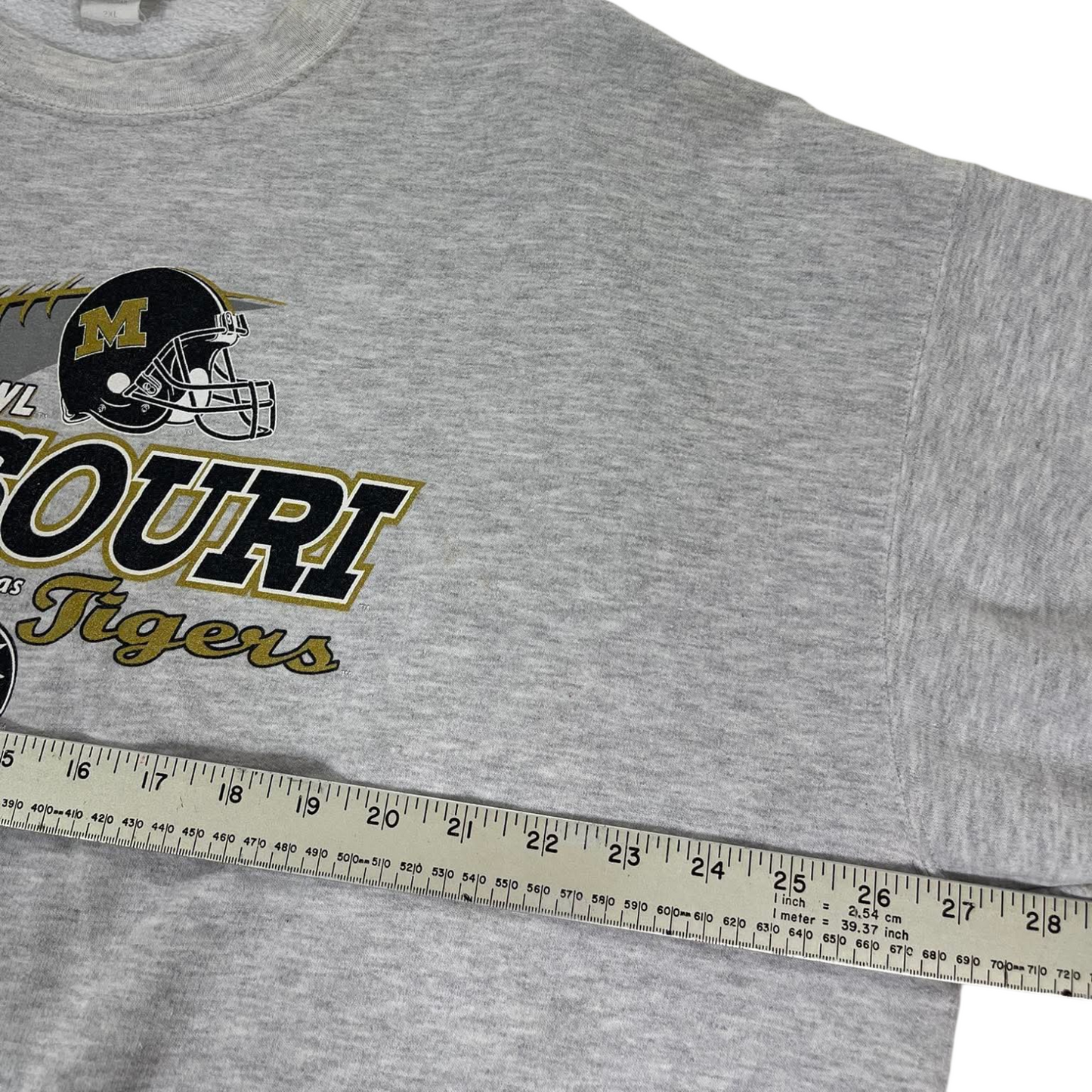 LEE GREY MISSOURI TIGERS CREWNECK SWEATSHIRT (L)