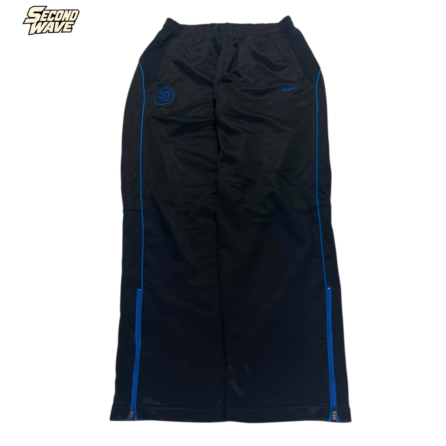NIKE BLACK/BLUE TRACK PANTS ⁹ (BEST FIT M)