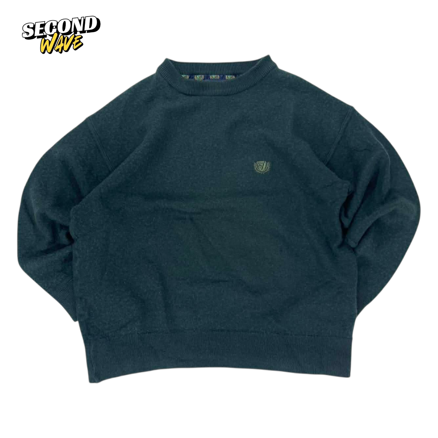 90S GREEN STATE OF ART CREWNECK SWEATER (L)