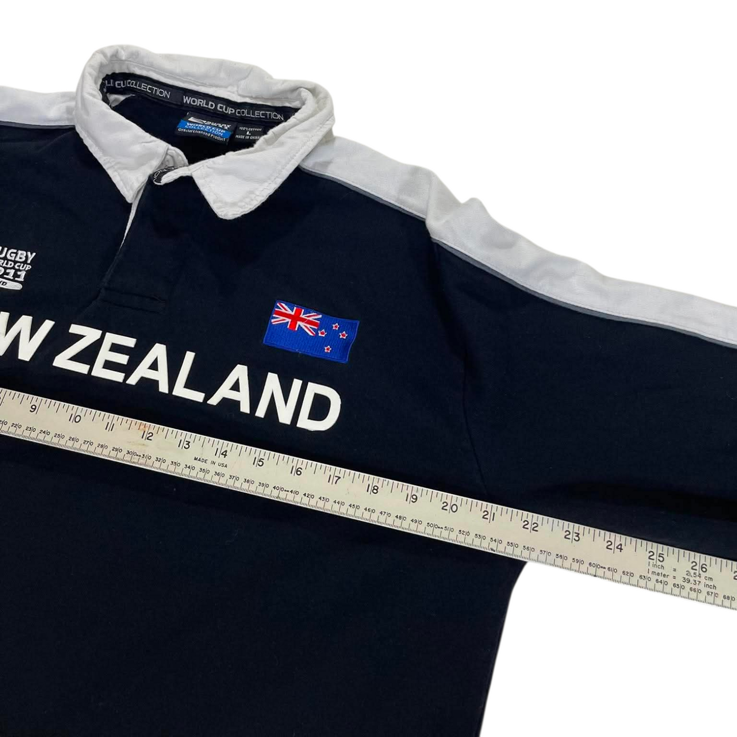 NEW ZEALAND RUGNY WORLD RUGBY SHIRT (L)