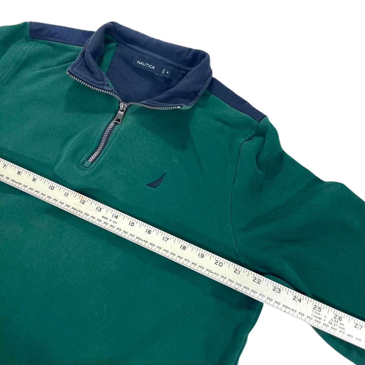 VINTAGE NAUTICA GREEN QUARTER ZIP (M)