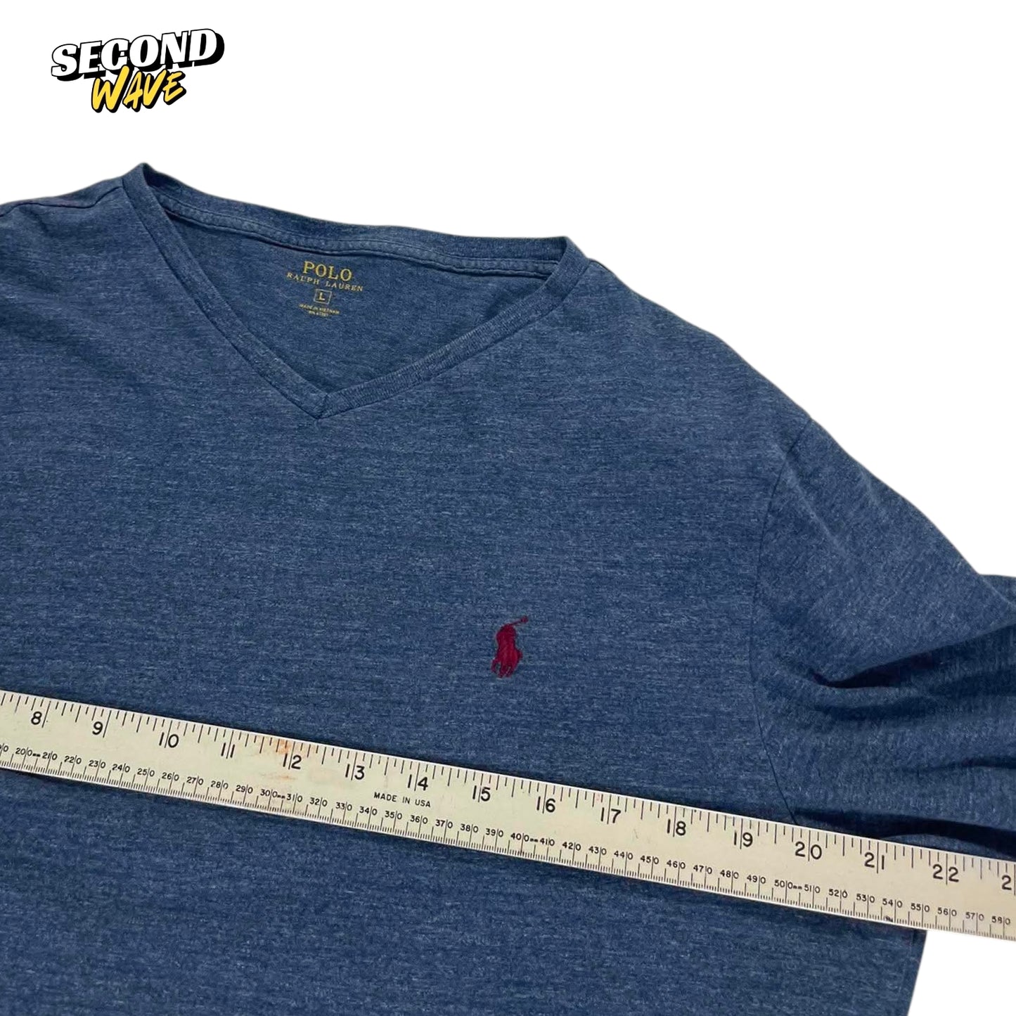 RALPH LAUREN NAVY BLUE LONG SLEEVE (L)
