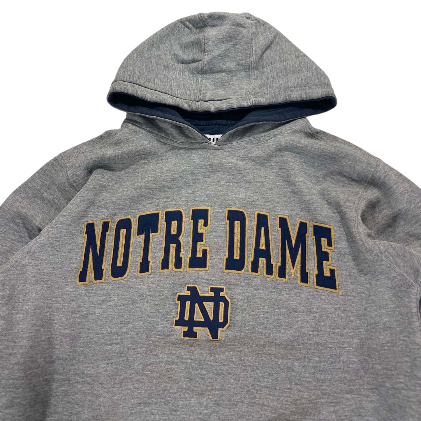 VINTAGE EMBROIDERED NOTRE DAME HOODIE (L)