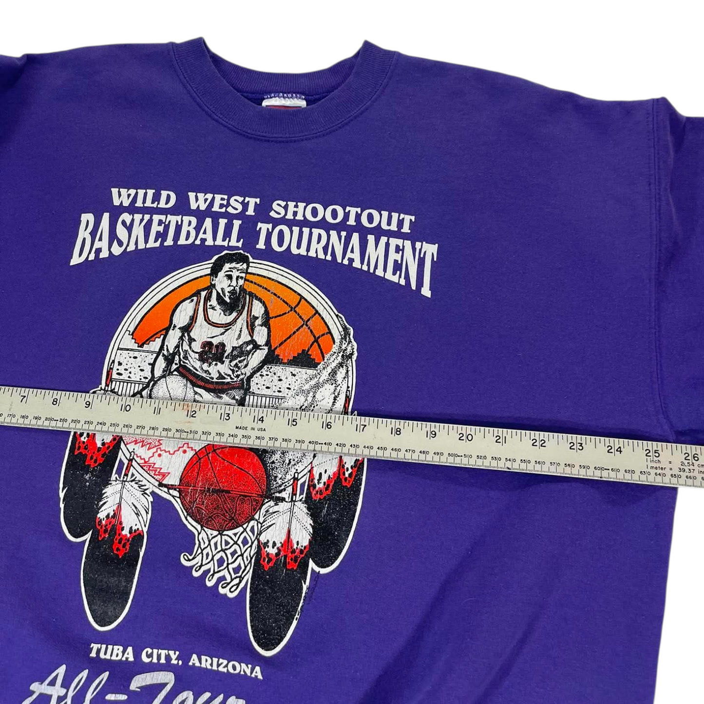 90s PURPLE BASKETBALL TOURNAMENT CREWNECK (L)