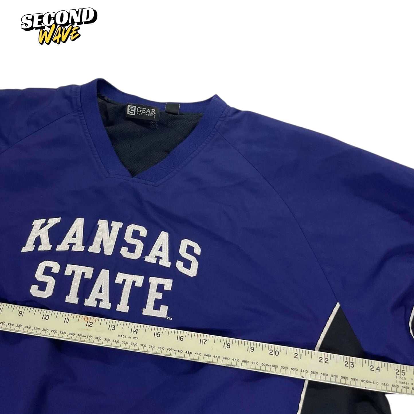 VINTAGE KANSAS STATE PURPLE WINDBREAKER JACKET (L)