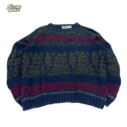 REI 90S 100% COTTON KNIT SWEATER (M)