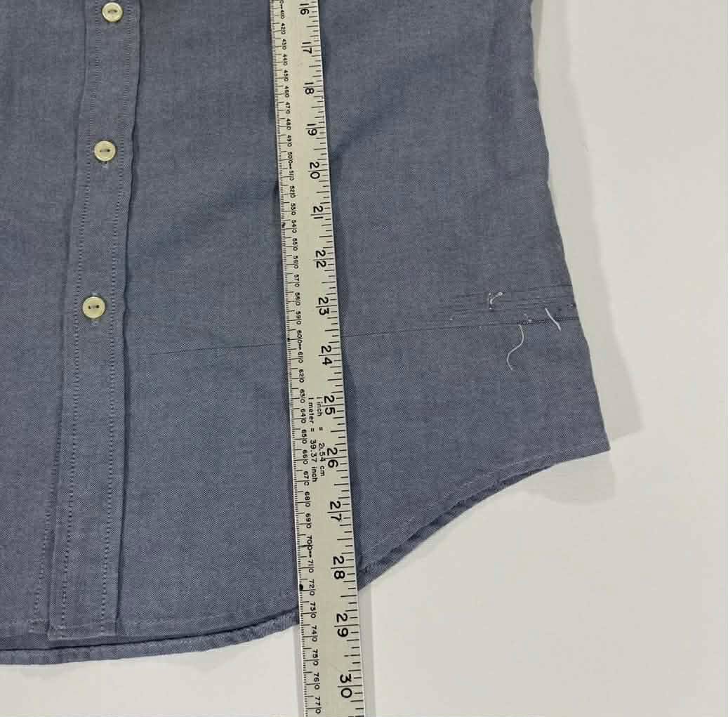 RVCA BLUE BUTTON UP SHIRT (M)