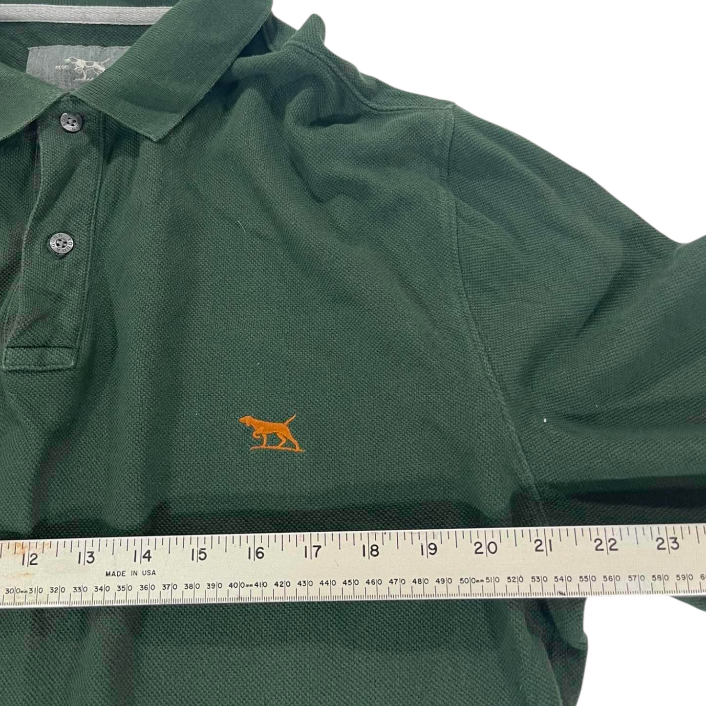 GUNN POLO GREEN LONG SLEEVE POLO SHIRT (L)