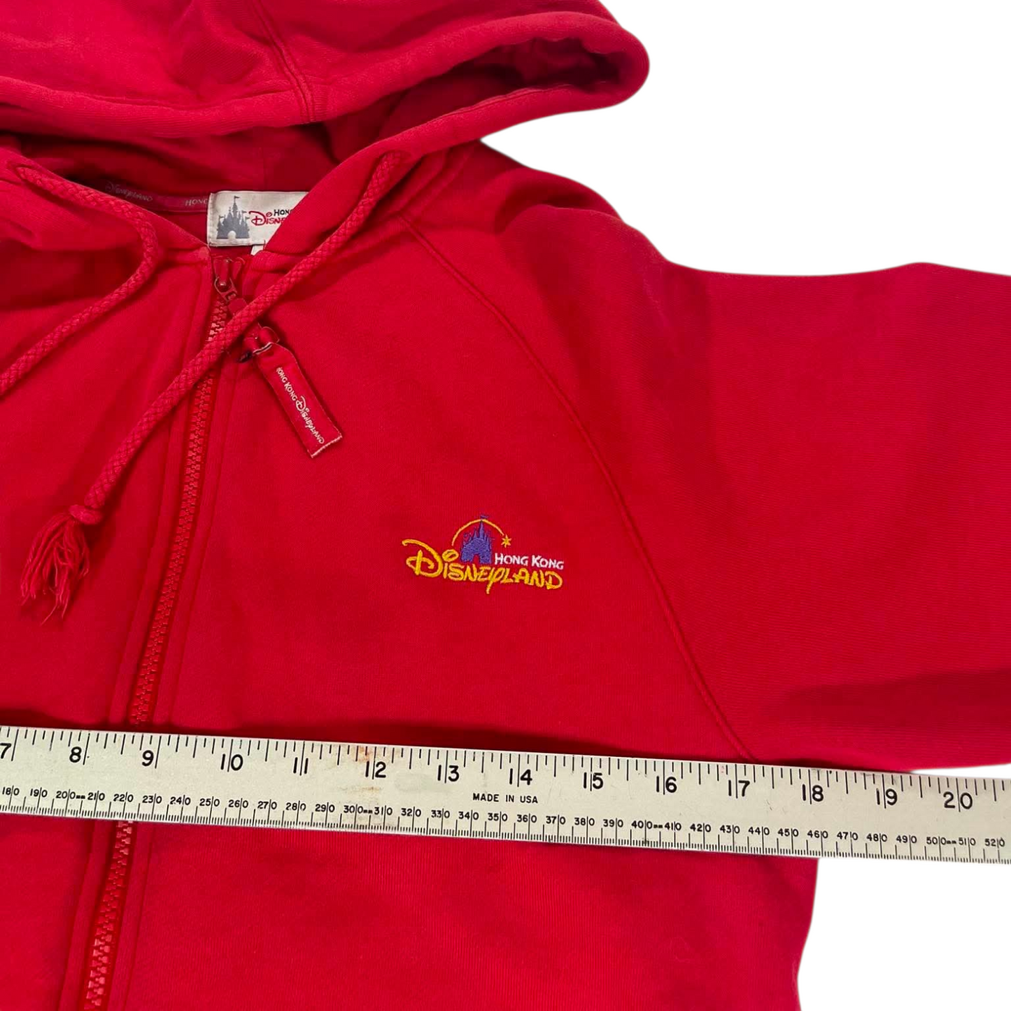 DISNEY MICKEY MOUSE RED ZIP UP HOODIE (M)