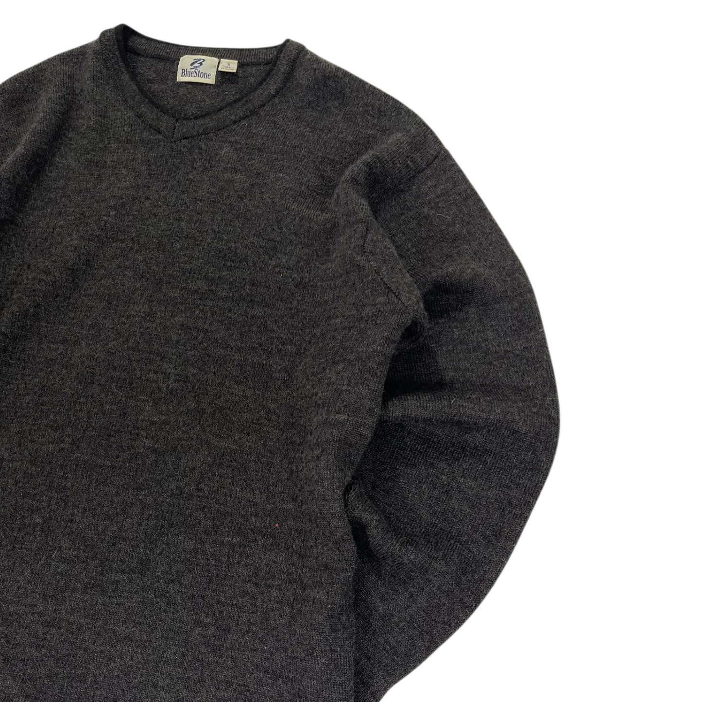 90S BLUE STONE CREWNECK SWEATER (S)