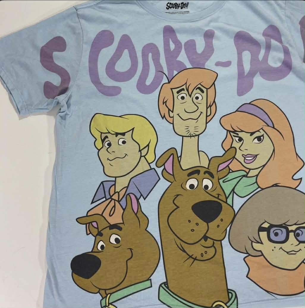 VINTAGE SCOOBY DOO BLUE COTTON T-SHIRT (L-XL)
