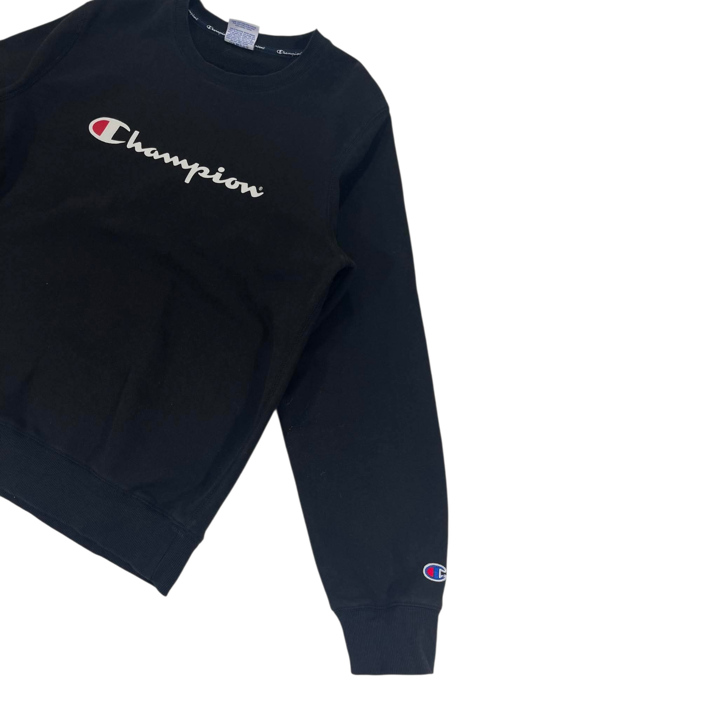 CHAMPION BLACK CREWNECK SWEATSHIRT (XL)