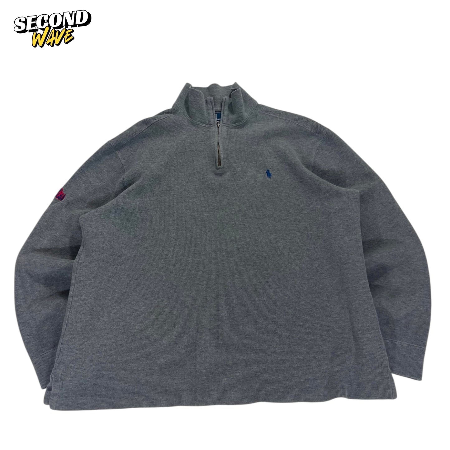 POLO RALPH LAUREN GRAY QUARTER ZIP (L)