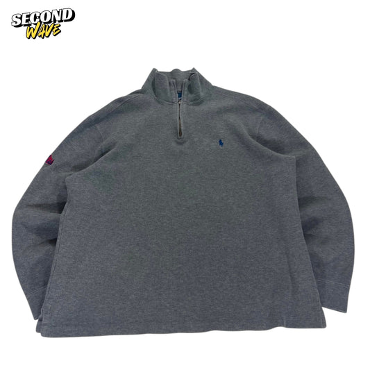 POLO RALPH LAUREN GRAY QUARTER ZIP (L)