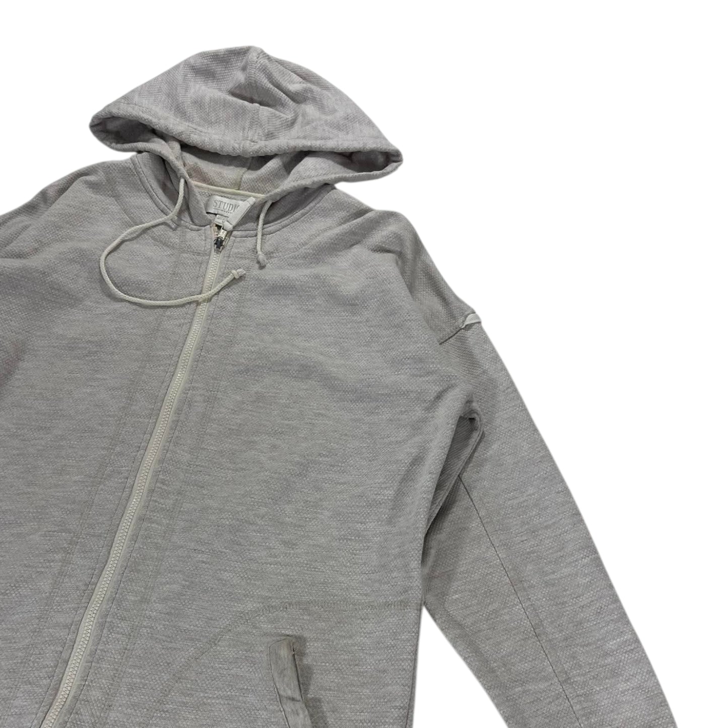 MADE IN NZ GREY STUDIO WORKS ZIP UP HOODIE (M-L)