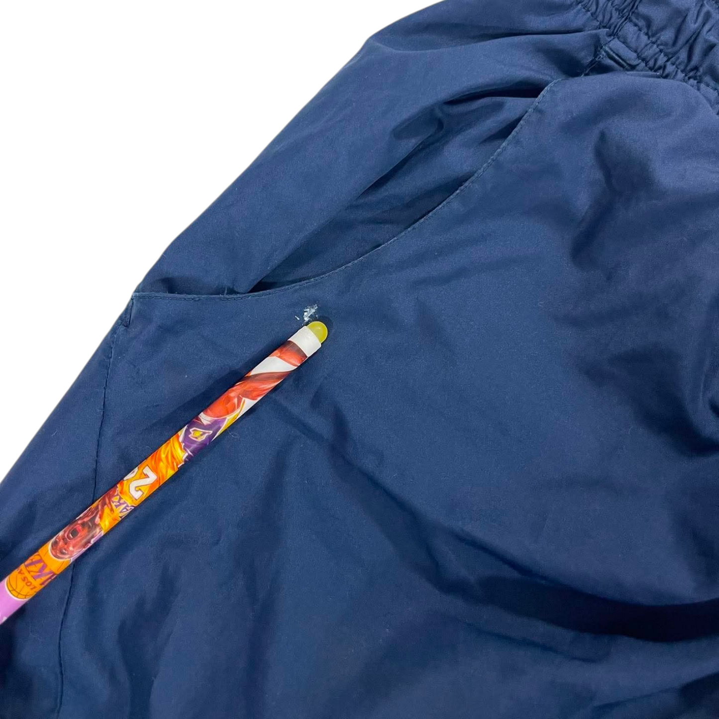 VINTAGE ADIDAS NAVY TRACK PANTS (L)