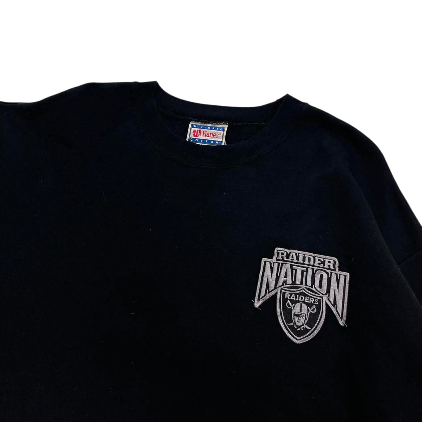OAKLAND RAIDERS BLACK CREWNECK (L)