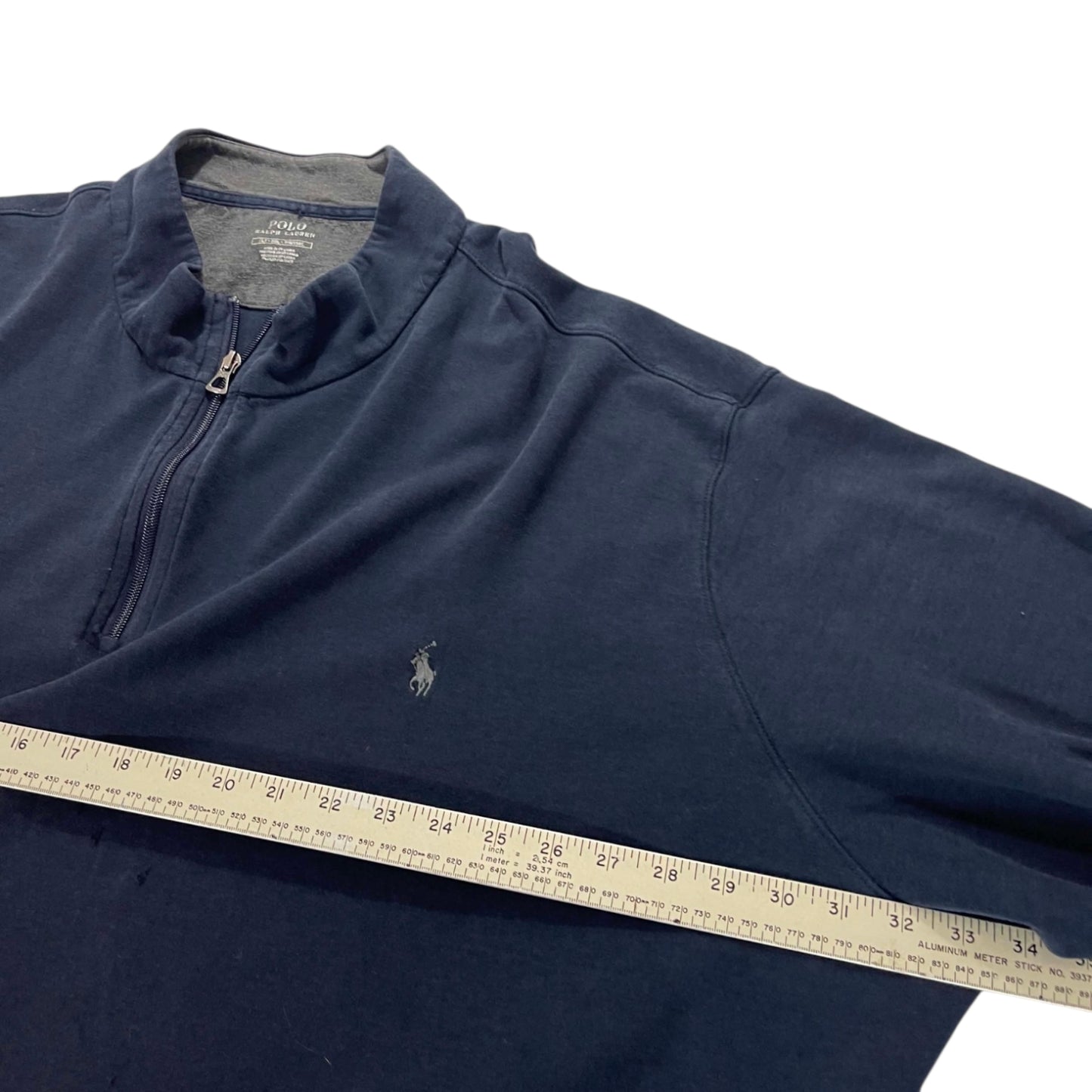 NAVY BLUE RALPH LAUREN QUARTER ZIP (XXL)