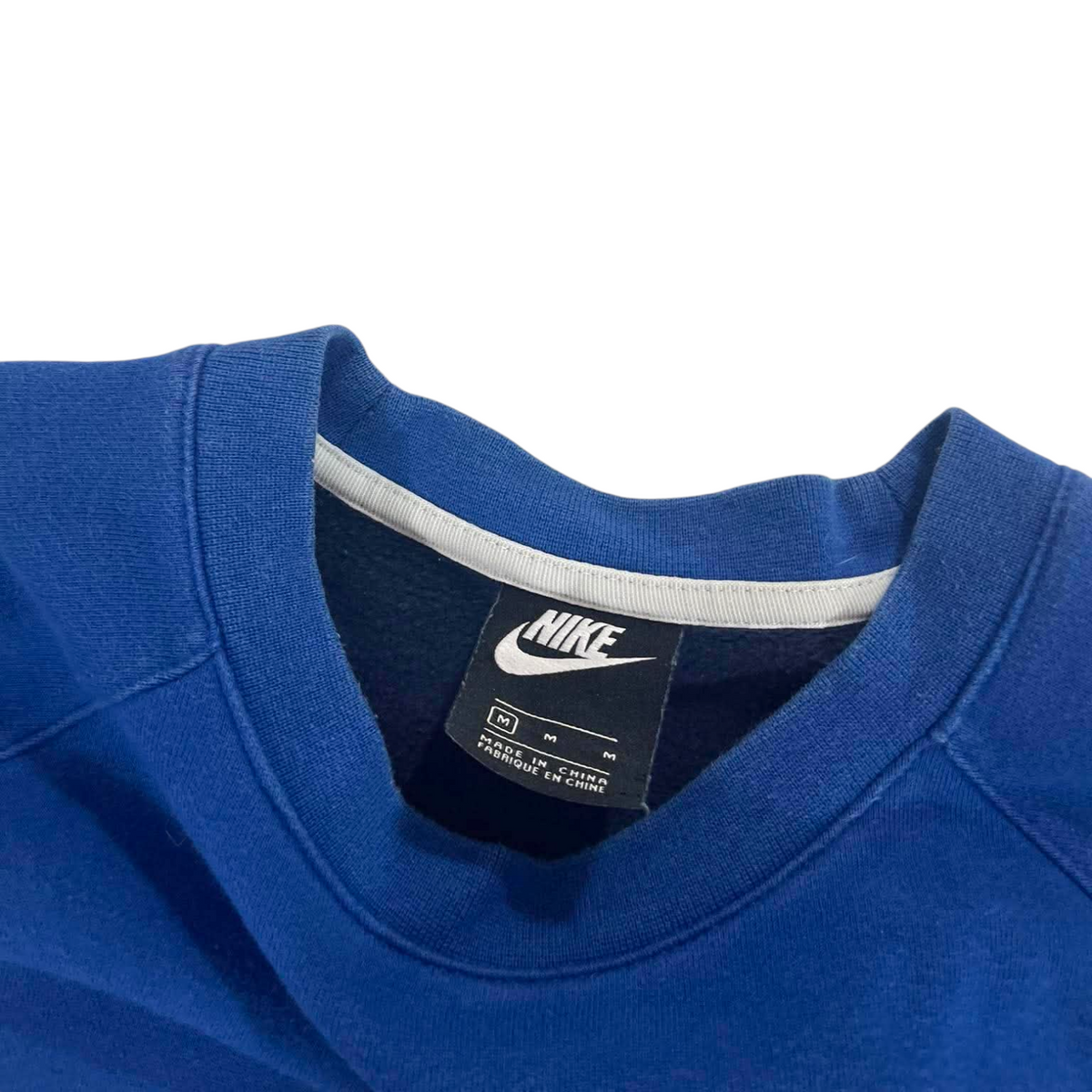 NIKE BLUE & NAVY BIG SWOOSH CREWNECK (M)
