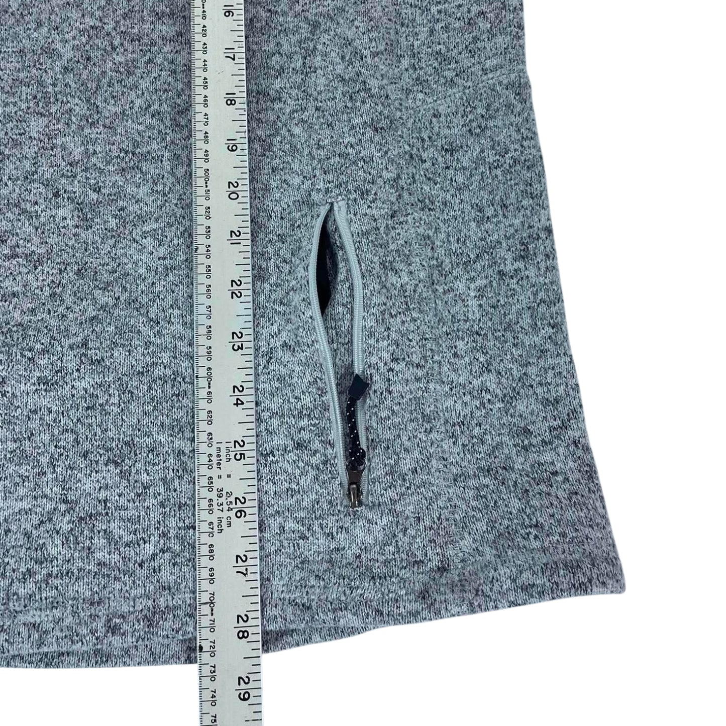 VINTAGE CHISEL GREY QUARTER ZIP FLEECE (XL)