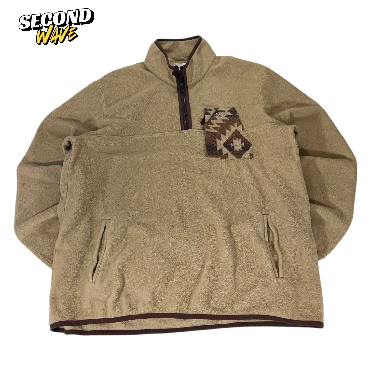 RHYTHM BROWN QUARTER ZIP FLEECE (L-XL)