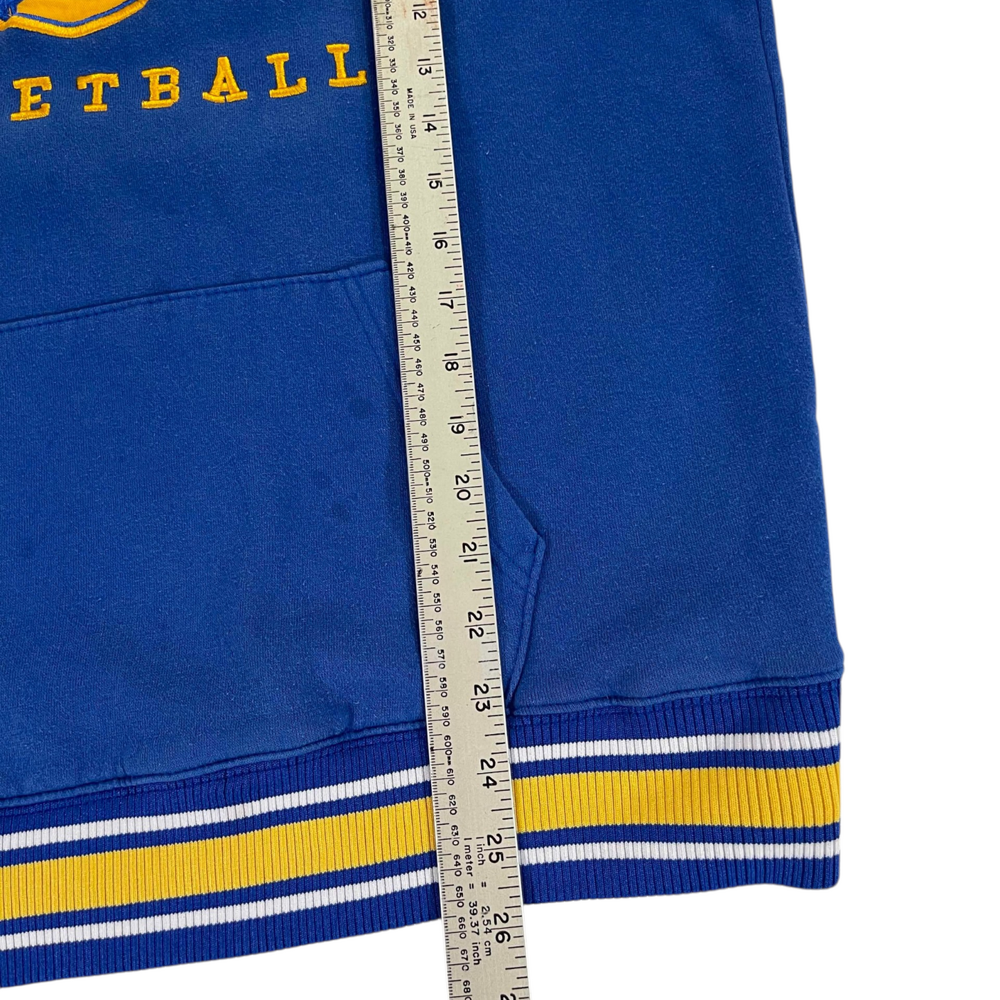 VINTAGE EMBROIDERED NBA GOLDEN STATE WARRIORS HOODIE (L)