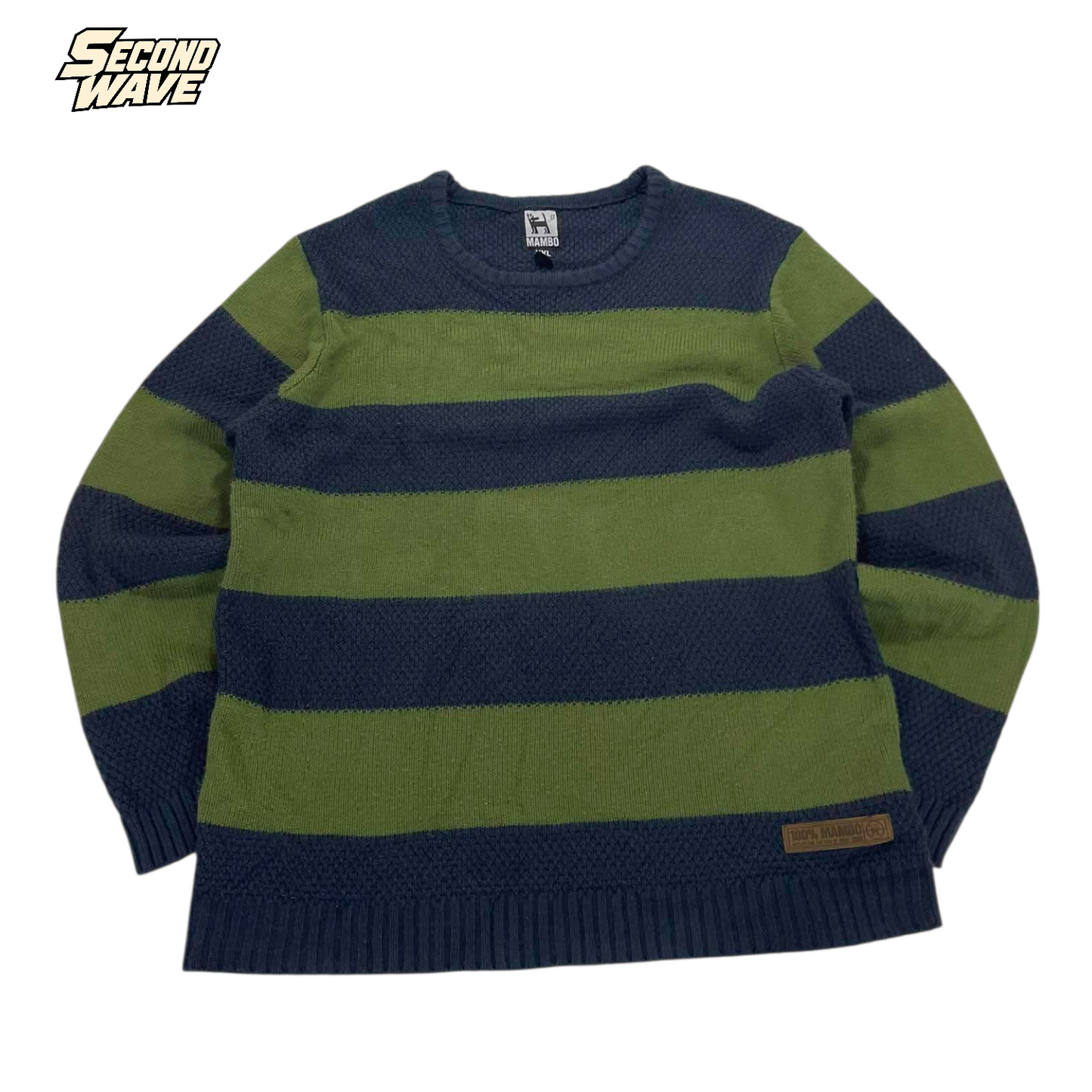 MAMBO GREEN STRIPED SWEATER (L-XL)