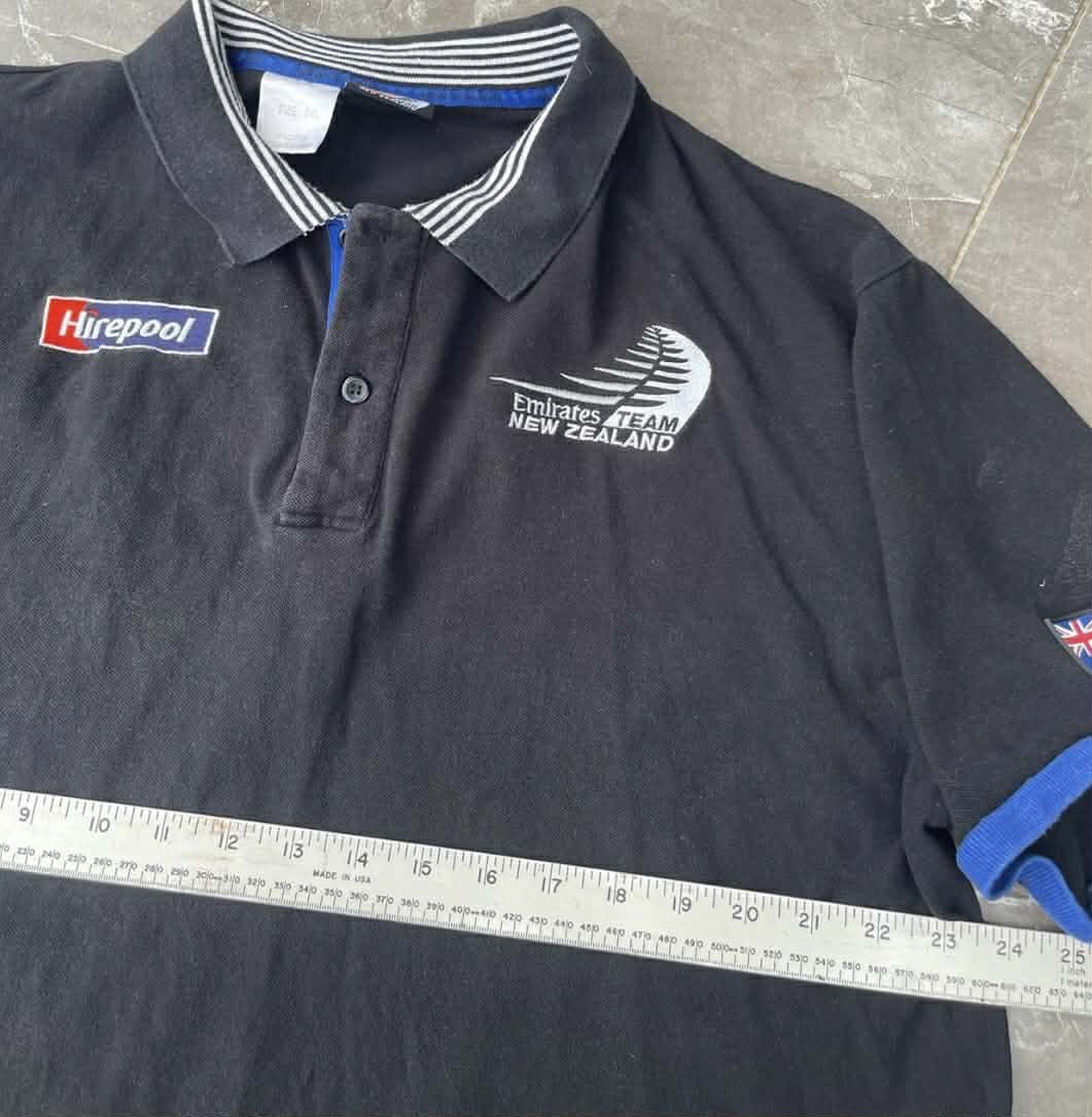 EMIRATES TEAM NEW ZEALAND BLACK POLO SHIRT (2XL)