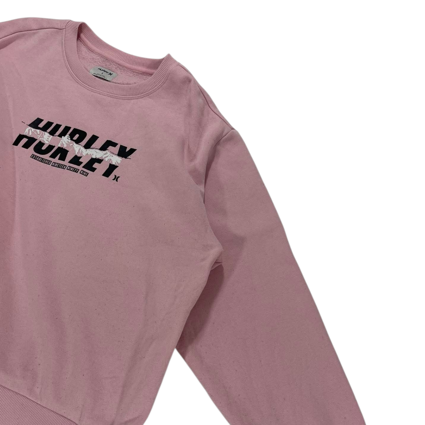 HURLEY PINK CREWNECK SWEATSHIRT (L)