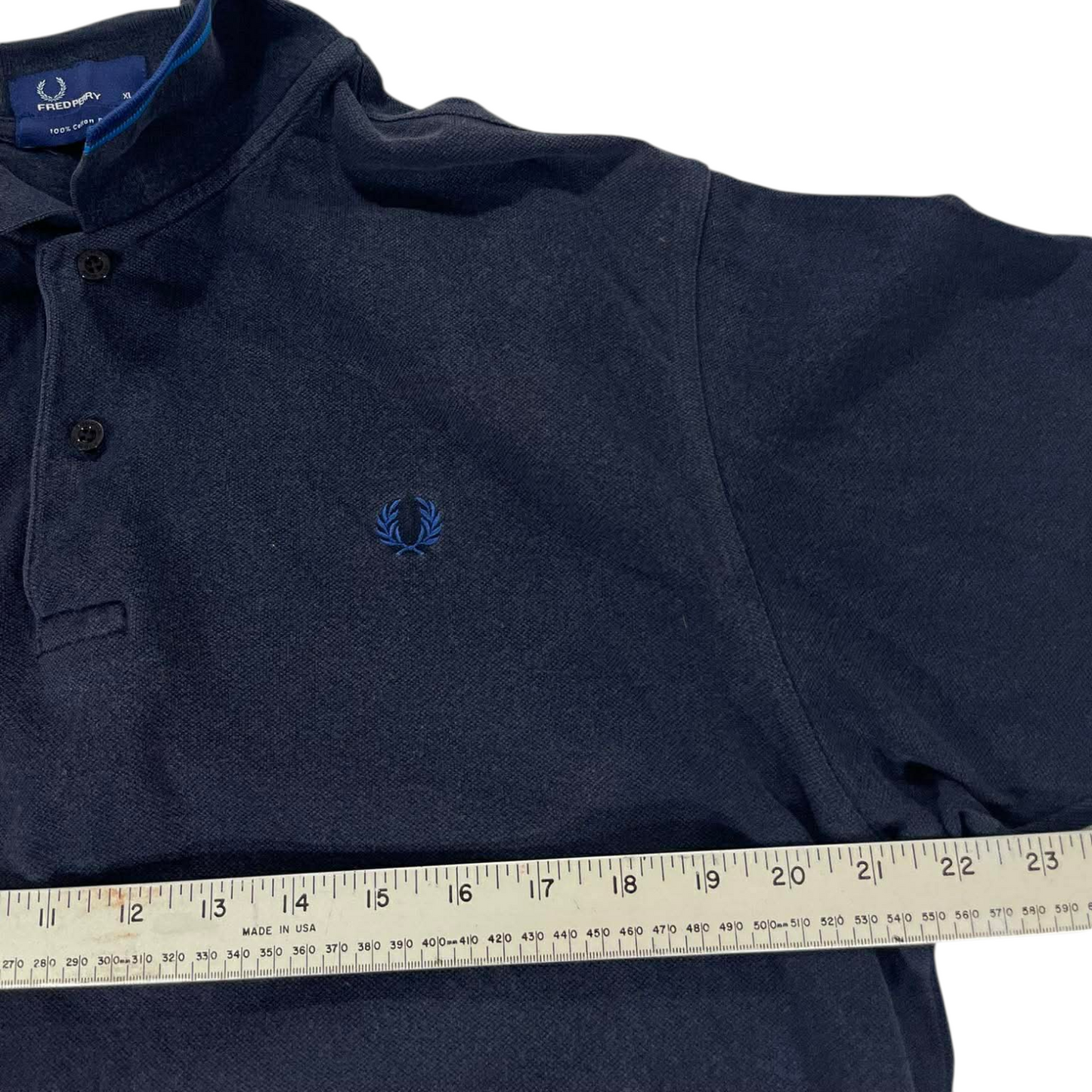 FRED PERRY NAVY BLUE POLO SHORT (M)