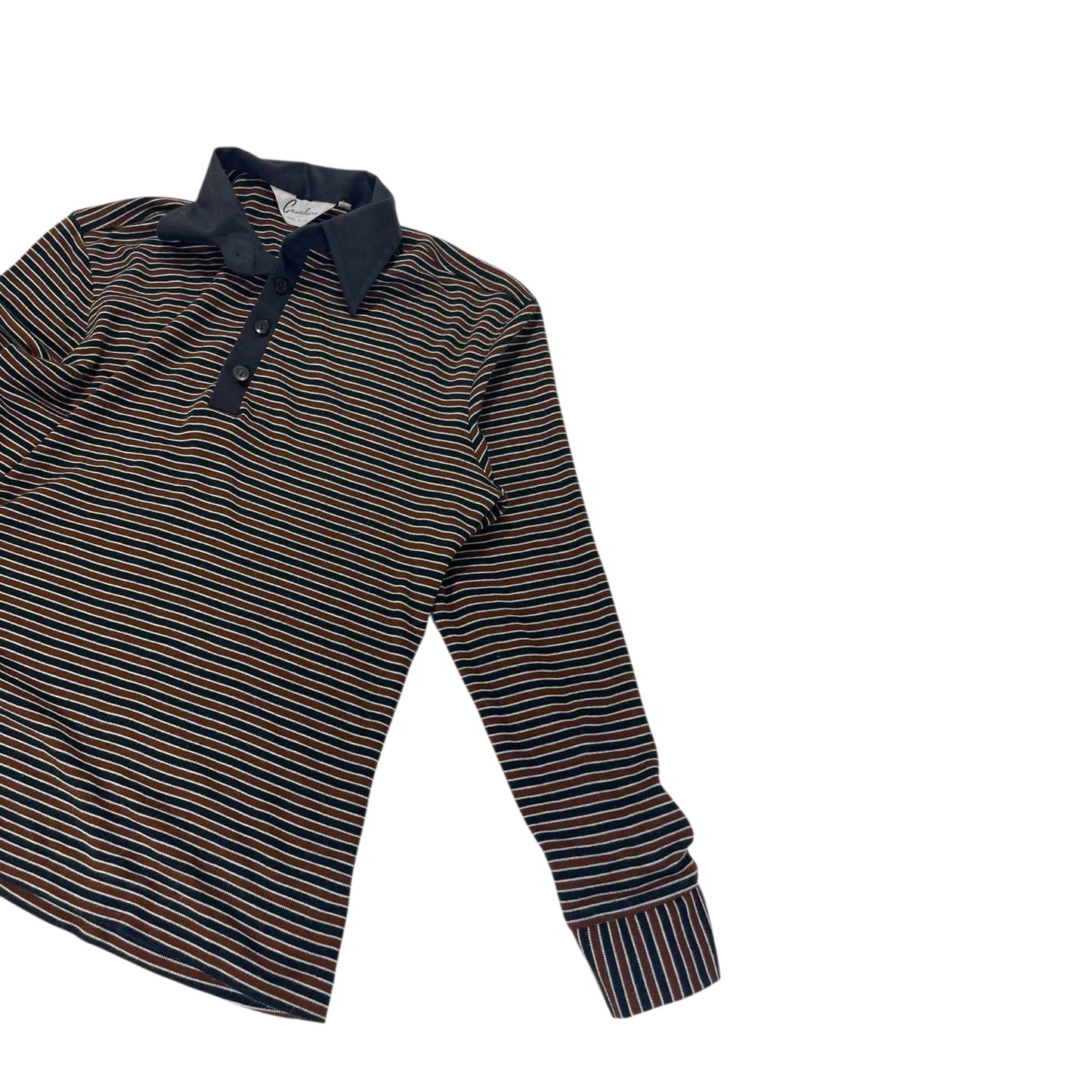 CASUALAIRE LONG SLEEVE STRIPED POLO SHIRT (S)