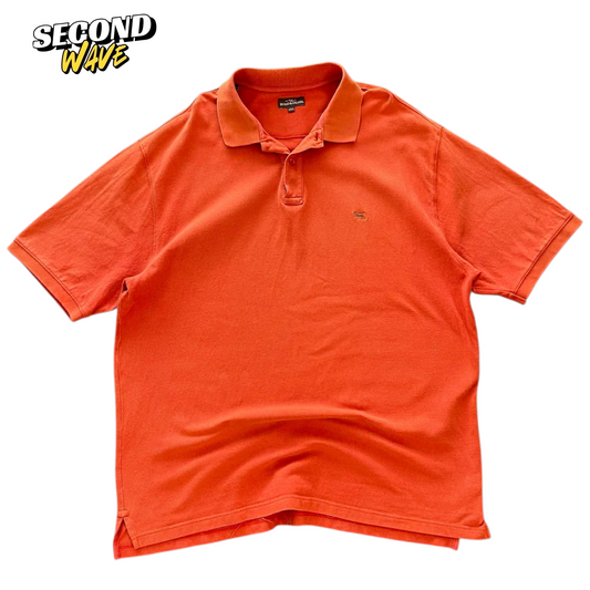 VINTAGE RODD N GUNN ORANGE POLO SHIRT WITH EMBROIDERED LOGO (XL)