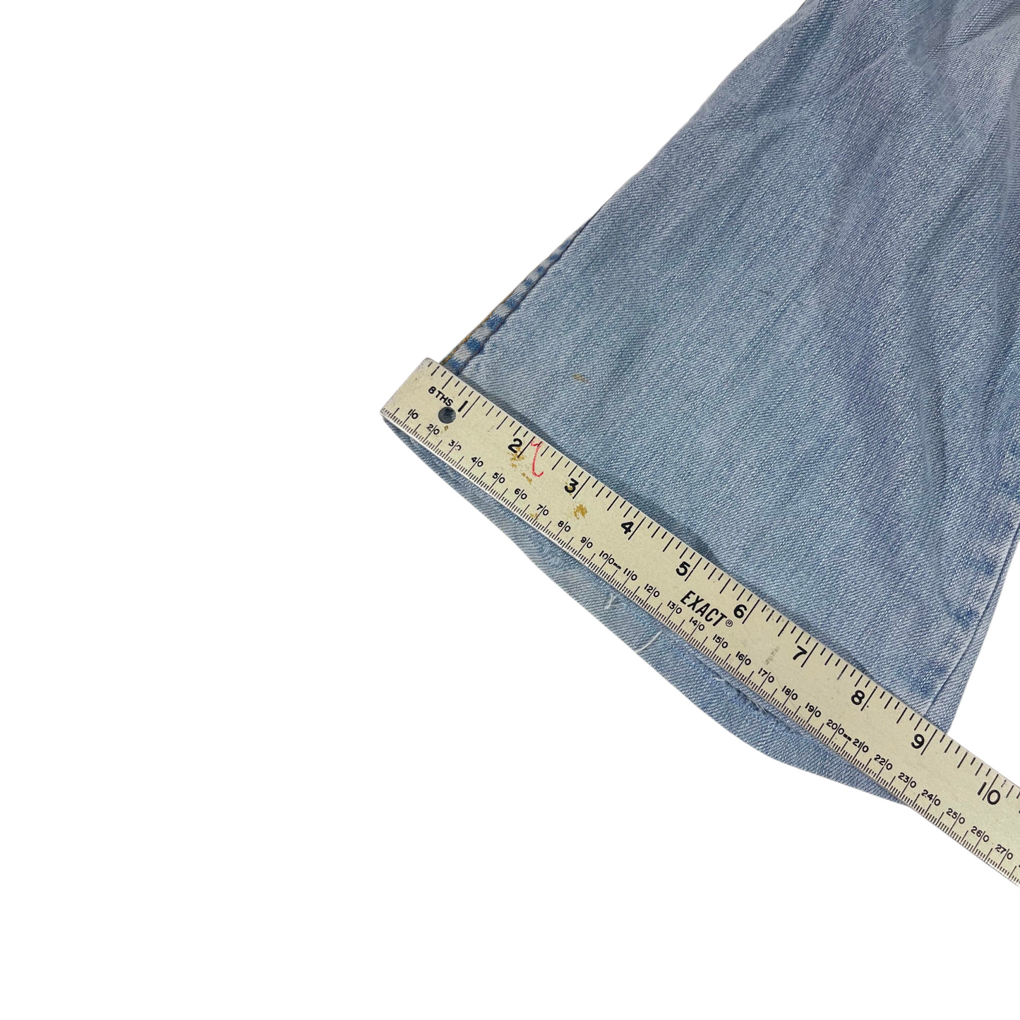 VINTAGE AMERICAN EAGLE LIGHT WASH WIDE LEG PANTS (32)