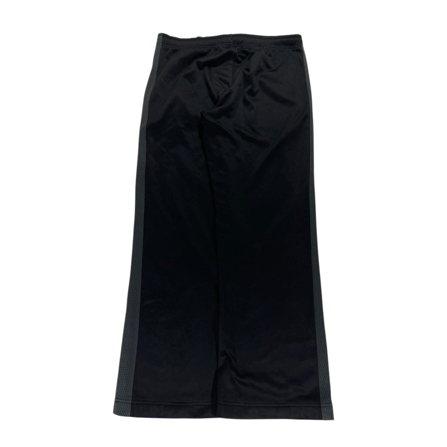 VINTAGE SPORTS BLACK BAGGY TRACK PANTS WITH DRAWSTRING WAIST AND POCKETS (L)