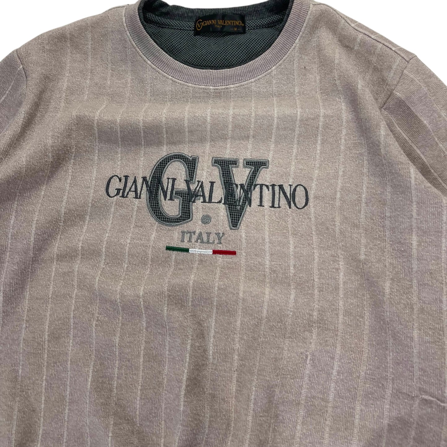 GIANNI VALENTINO PINSTRIPE CREWNECK (M)