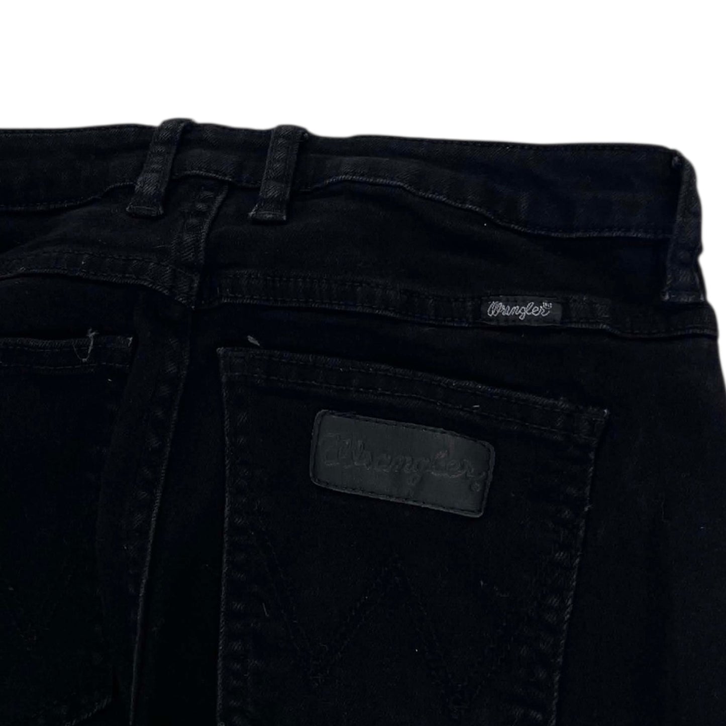 WRANGLER MID RISE BLACK JEANS (UK10)
