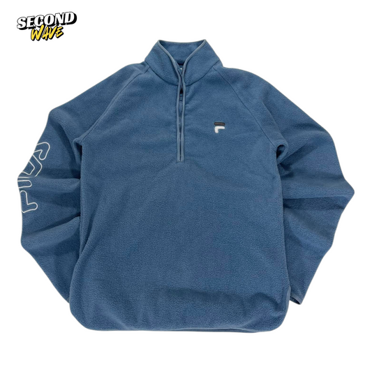 VINTAGE FILA QUARTER ZIP FLEECE (M)