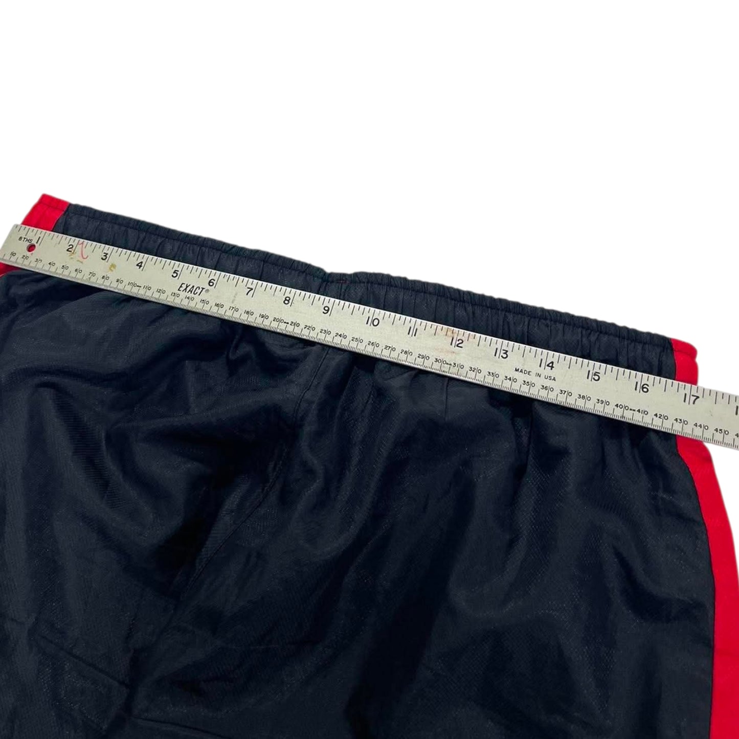 NIKE BLACK AND RED TRACK PANTS (XL)