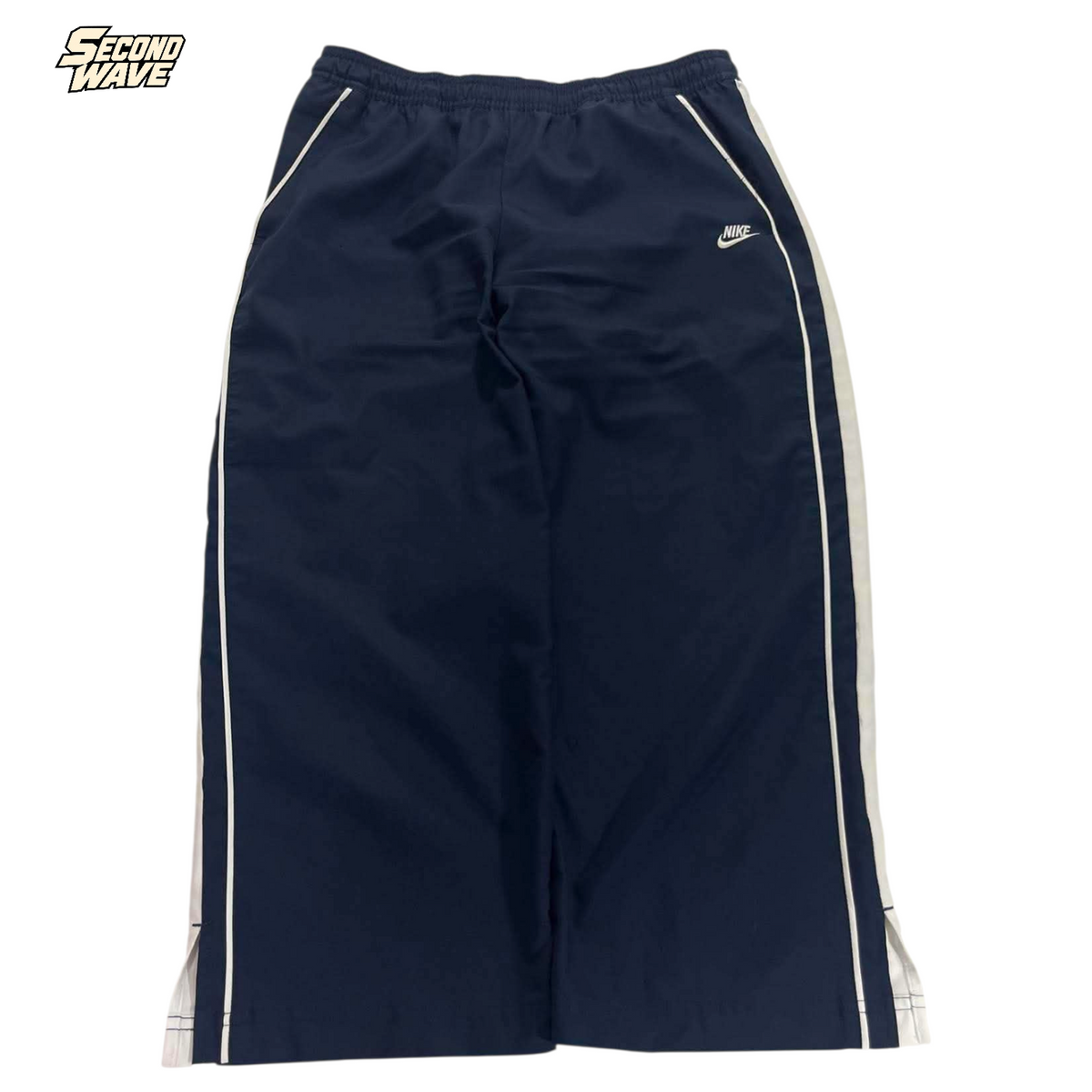 NIKE NAVY BLUE POLYESTER TRACK PANTS¹ (S)