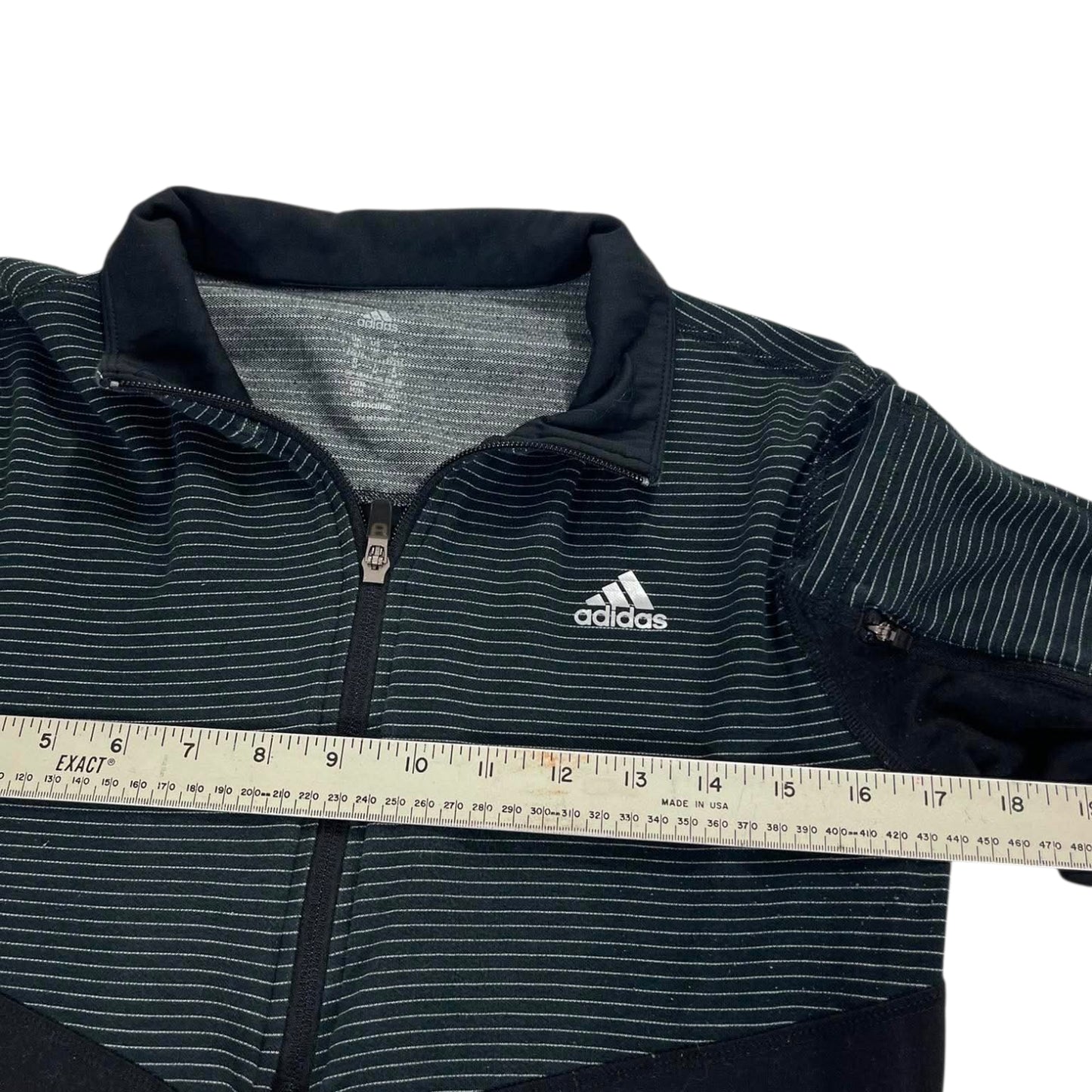 WOMENS ADIDAS BLACK QUARTER ZIP SWEATSHIRT (M)