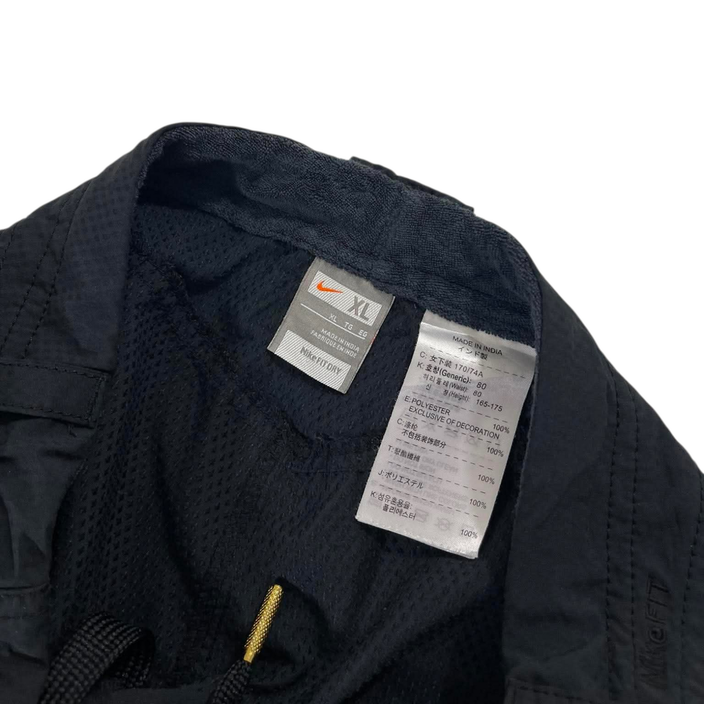 VINTAGE NIKE BLACK TRACK PANTS (XL) ⁸
