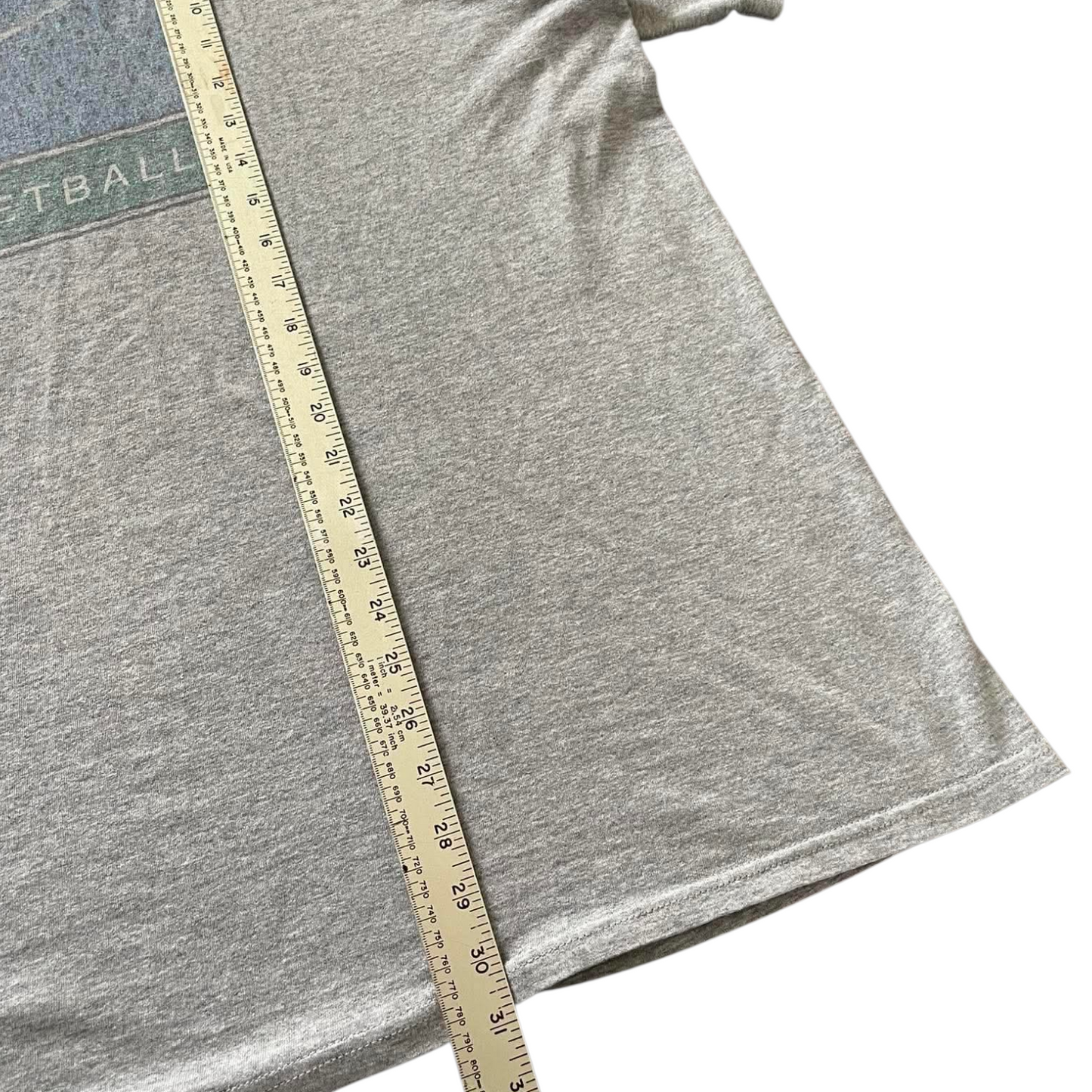 VINTAGE NIKE GREY BASKETBALL TEE WITH GRAPHIC DESIGN (XL)