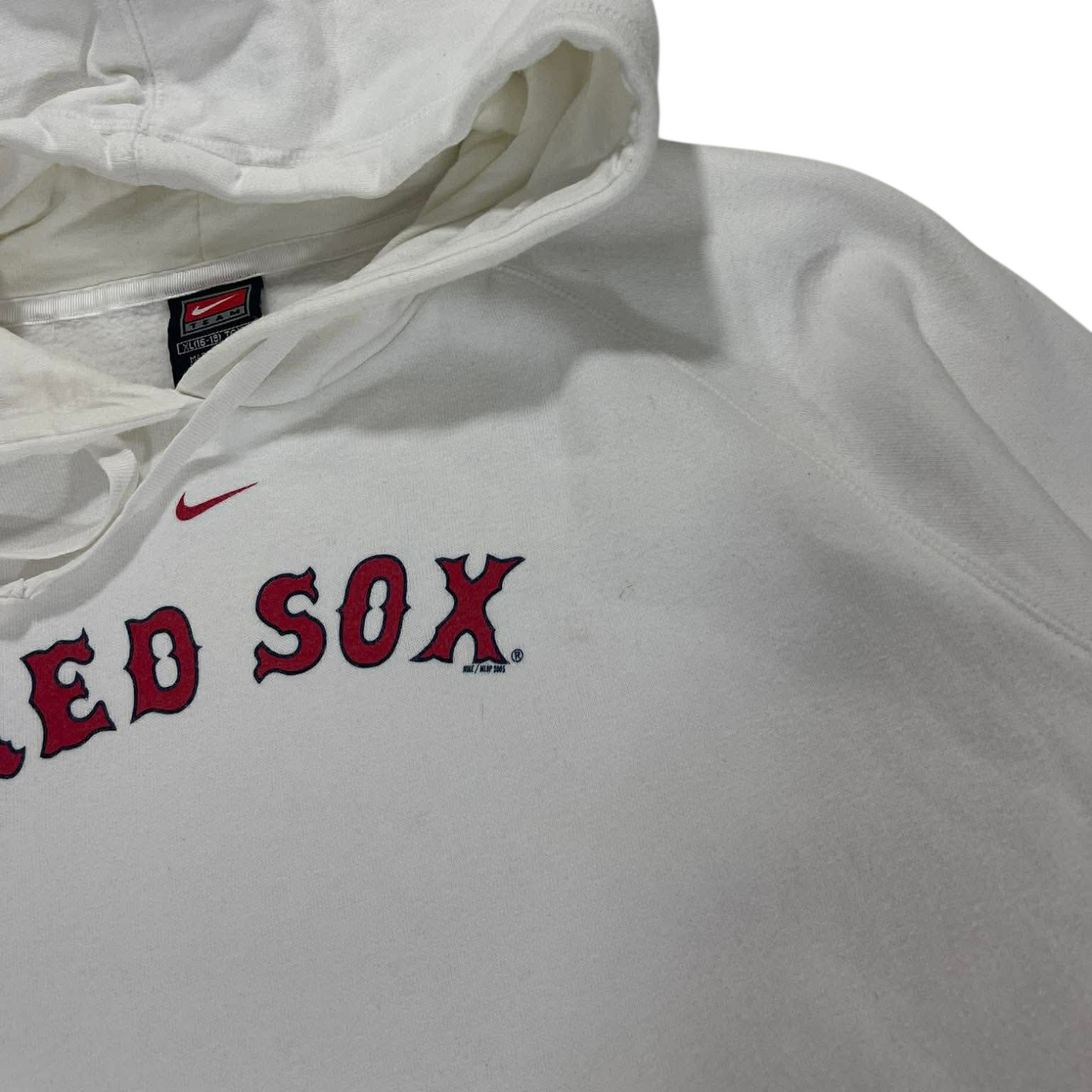 VINTAGE NIKE WHITE BOSTON RED SOX HOODIE (XL)