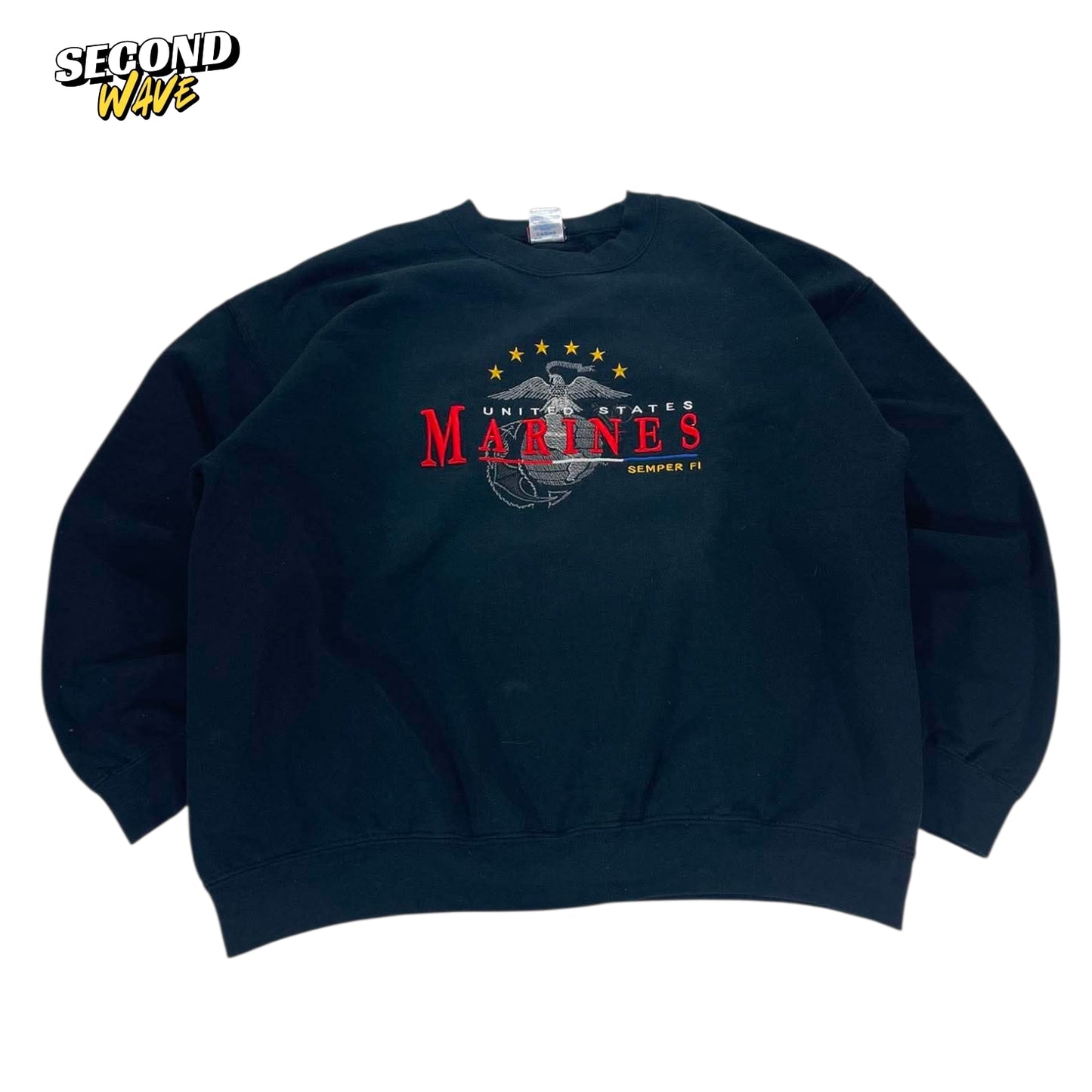 90S MARINES BLACK CREWNECK (XL)