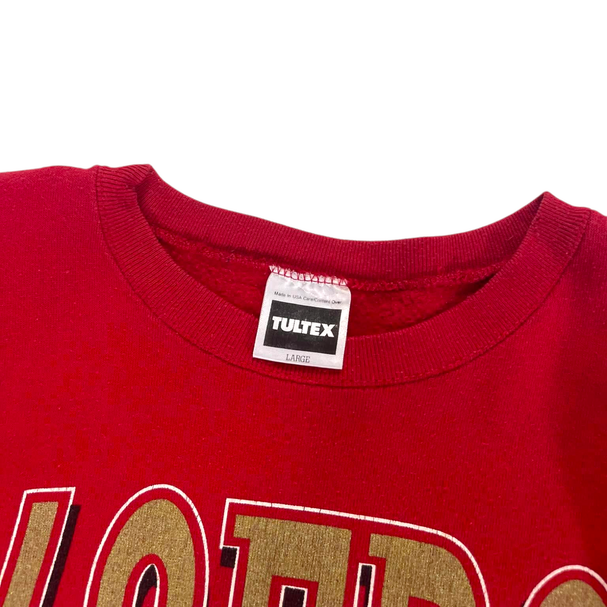 TULTEX SAN FRANCISCO 49ERS CREWNECK (BEST FIT S - M)
