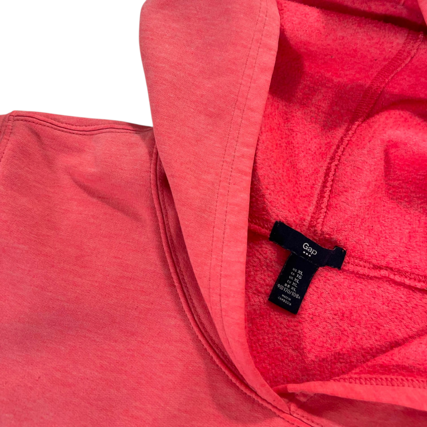 Y2K PINK GAP EMBROIDERED HOODIE (M)
