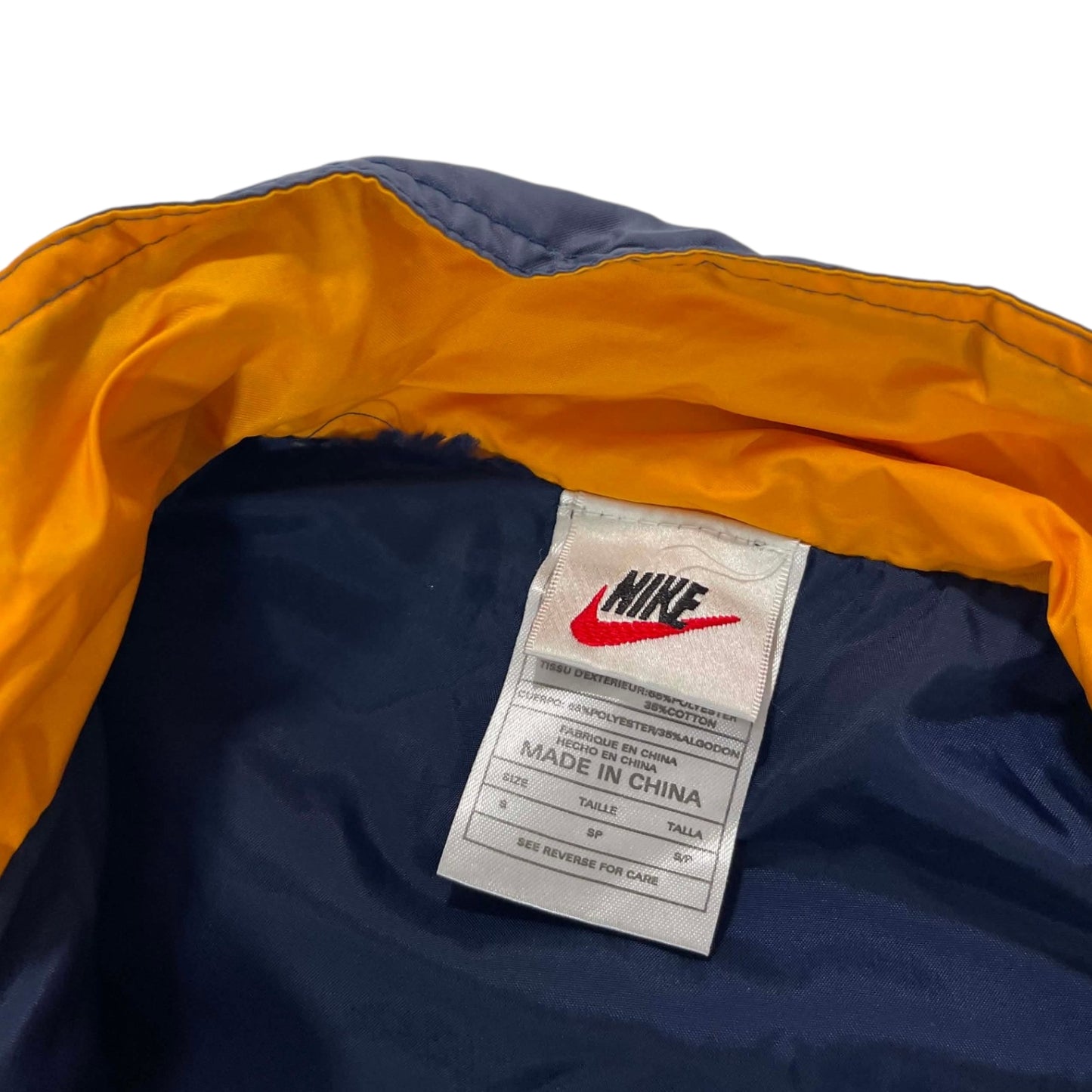 VINTAGE NIKE NAVY BLUE ORANGE VEST (S)