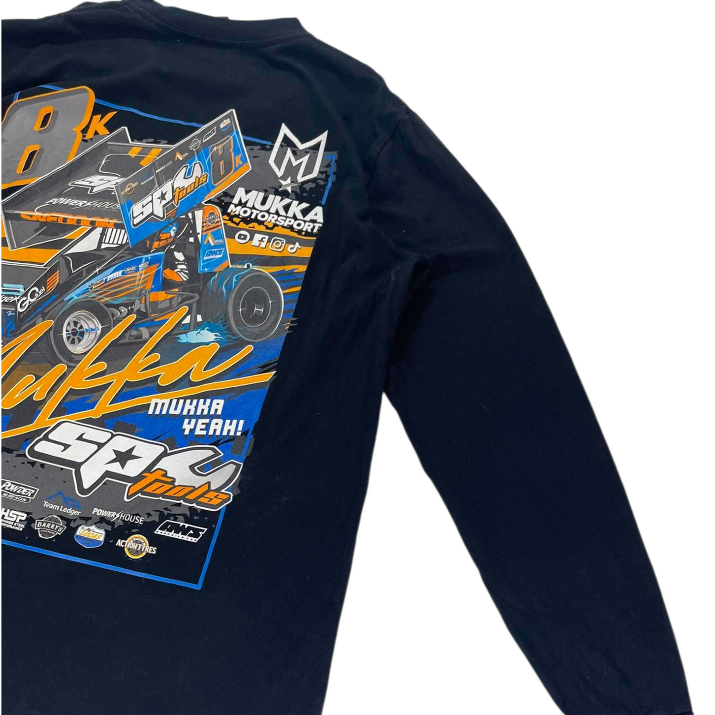 MUKKA MOTORSPORT BLACK LONG SLEEVE SHIRT (L)
