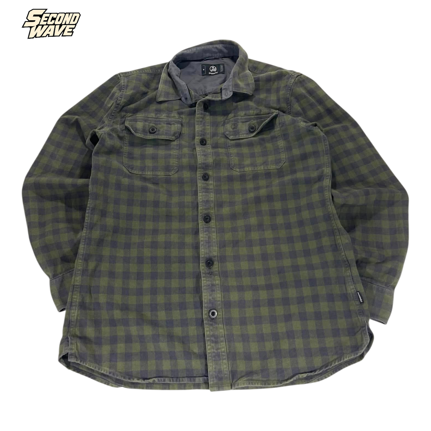 SWANNNDRI GREEN CHECKERED FLANNEL (M)