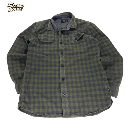SWANNNDRI GREEN CHECKERED FLANNEL (M)